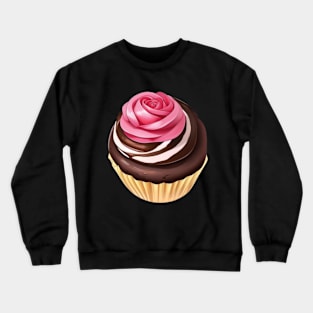 Rose and Chocolate Cupcake Crewneck Sweatshirt